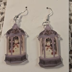 Festive Snowman Lantern Earrings